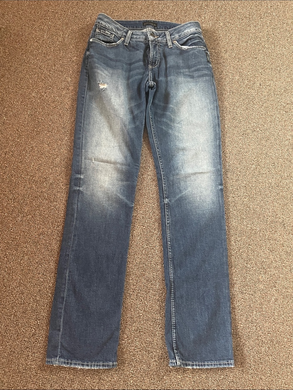 Silver straight leg jeans